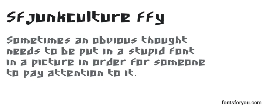 Sfjunkculture ffy Font
