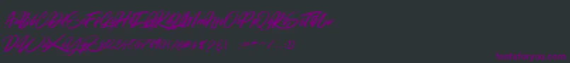 GOLD BRUSH Font – Purple Fonts on Black Background