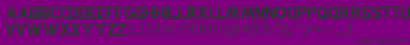 フォントGOLDBERG – 紫の背景に黒い文字