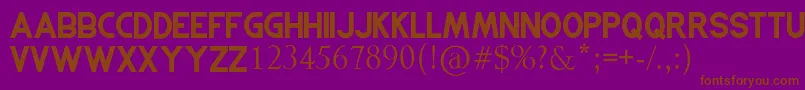 GOLDBERG Font – Brown Fonts on Purple Background