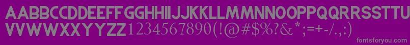 フォントGOLDBERG – 紫の背景に灰色の文字