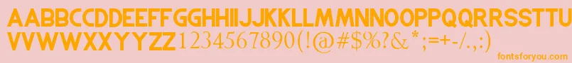 GOLDBERG Font – Orange Fonts on Pink Background