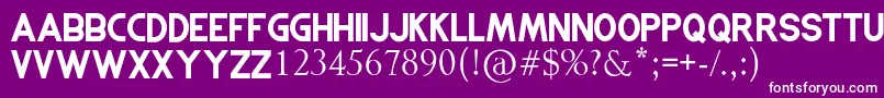 フォントGOLDBERG – 紫の背景に白い文字