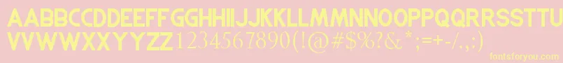 GOLDBERG Font – Yellow Fonts on Pink Background