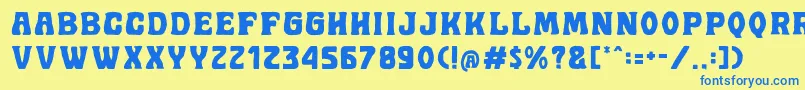 Golddrew DEMO Font – Blue Fonts on Yellow Background