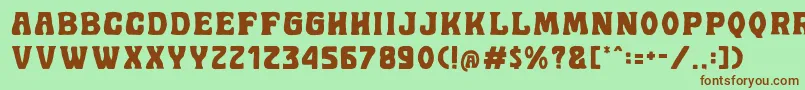 Golddrew DEMO Font – Brown Fonts on Green Background