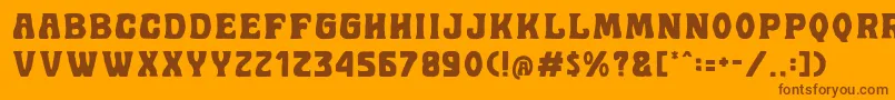 Golddrew DEMO Font – Brown Fonts on Orange Background