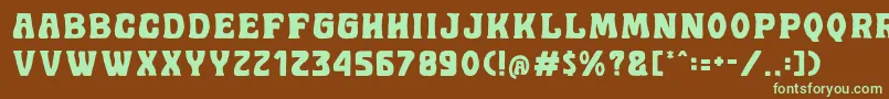 Шрифт Golddrew DEMO – зелёные шрифты на коричневом фоне