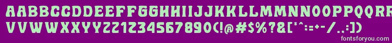 Golddrew DEMO Font – Green Fonts on Purple Background