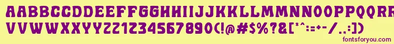 Golddrew DEMO Font – Purple Fonts on Yellow Background