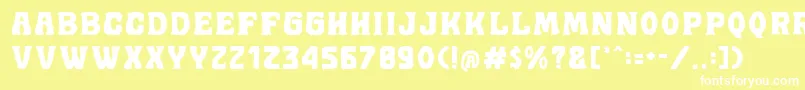 Golddrew DEMO Font – White Fonts on Yellow Background