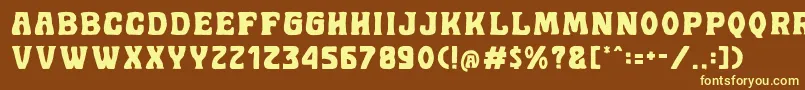 Golddrew DEMO Font – Yellow Fonts on Brown Background