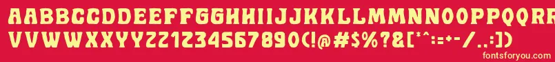 Golddrew DEMO Font – Yellow Fonts on Red Background