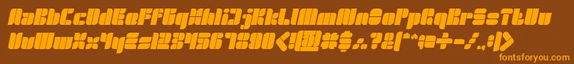 GOLDEN BAR Bold Italic Font – Orange Fonts on Brown Background