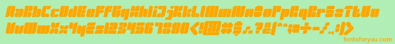 GOLDEN BAR Bold Italic Font – Orange Fonts on Green Background