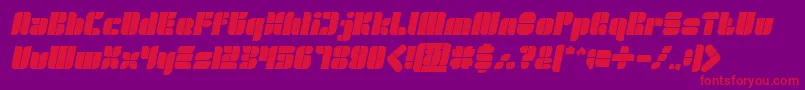 GOLDEN BAR Bold Italic Font – Red Fonts on Purple Background