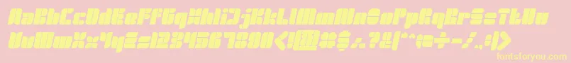 GOLDEN BAR Bold Italic Font – Yellow Fonts on Pink Background