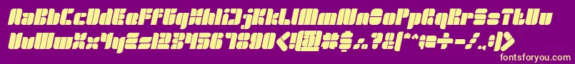 GOLDEN BAR Bold Italic Font – Yellow Fonts on Purple Background