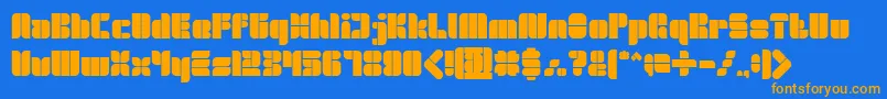 GOLDEN BAR Bold Font – Orange Fonts on Blue Background