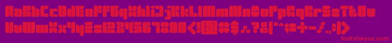 GOLDEN BAR Bold Font – Red Fonts on Purple Background