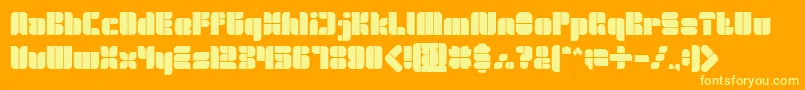 GOLDEN BAR Bold Font – Yellow Fonts on Orange Background