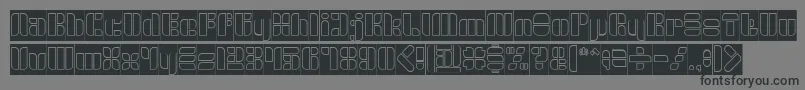 GOLDEN BAR Hollow Inverseフォントについての詳細 フォントGOLDEN BAR Hollow Inverse – 黒い文字の灰色の背景