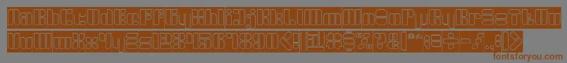 Шрифт GOLDEN BAR Hollow Inverse – коричневые шрифты на сером фоне