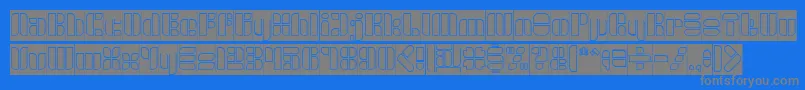 GOLDEN BAR Hollow Inverse Font – Gray Fonts on Blue Background