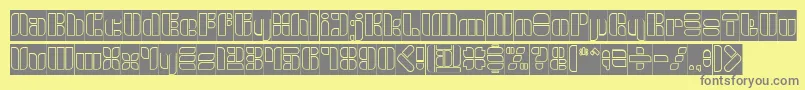 GOLDEN BAR Hollow Inverse Font – Gray Fonts on Yellow Background