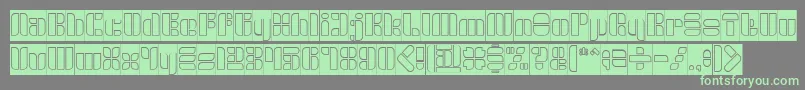 GOLDEN BAR Hollow Inverse Font – Green Fonts on Gray Background