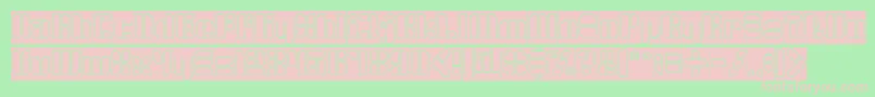 Police GOLDEN BAR Hollow Inverse – polices roses sur fond vert