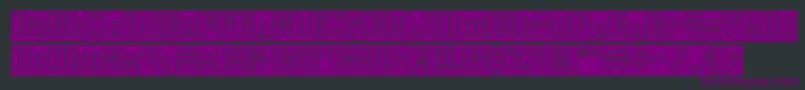 GOLDEN BAR Hollow Inverse-Schriftart – Violette Schriften auf schwarzem Hintergrund