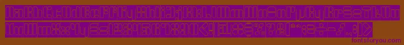 GOLDEN BAR Hollow Inverseフォントについての詳細 フォントGOLDEN BAR Hollow Inverse – 紫色のフォント、茶色の背景