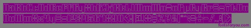 GOLDEN BAR Hollow Inverse Font – Purple Fonts on Gray Background