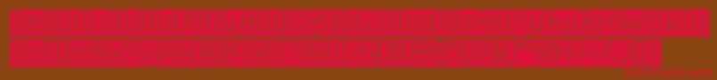 GOLDEN BAR Hollow Inverse Font – Red Fonts on Brown Background