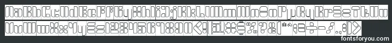 GOLDEN BAR Hollow Inverse Font – White Fonts on Black Background