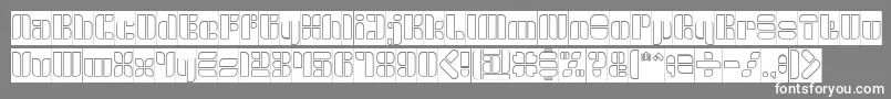 GOLDEN BAR Hollow Inverse-Schriftart – Weiße Schriften auf grauem Hintergrund