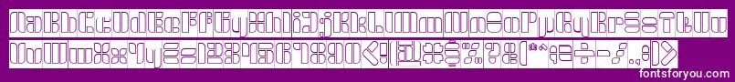 GOLDEN BAR Hollow Inverse Font – White Fonts on Purple Background
