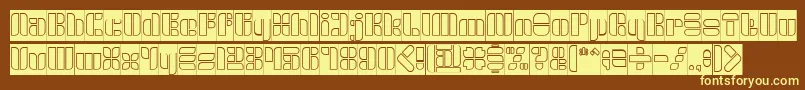 GOLDEN BAR Hollow Inverse Font – Yellow Fonts on Brown Background