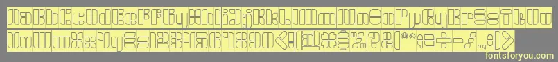 More about GOLDEN BAR Hollow Inverse Font GOLDEN BAR Hollow Inverse Font – Yellow Fonts on Gray Background