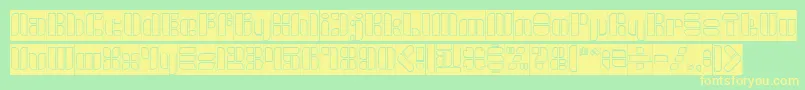 GOLDEN BAR Hollow Inverse Font – Yellow Fonts on Green Background