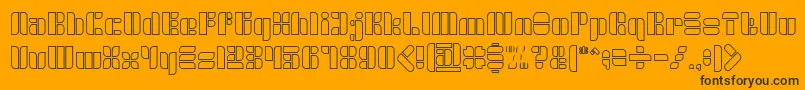 GOLDEN BAR Hollow Font – Black Fonts on Orange Background