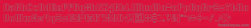 GOLDEN BAR Hollow Font – Gray Fonts on Red Background