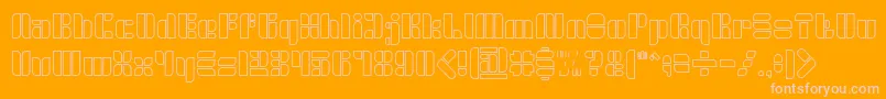 GOLDEN BAR Hollow Font – Pink Fonts on Orange Background