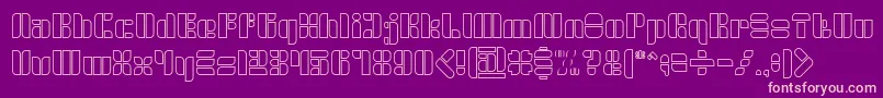 GOLDEN BAR Hollow Font – Pink Fonts on Purple Background