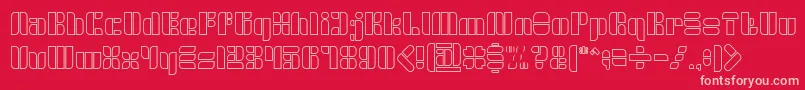 GOLDEN BAR Hollow Font – Pink Fonts on Red Background