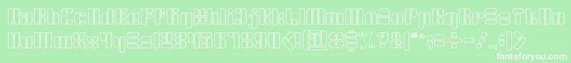 GOLDEN BAR Hollow Font – White Fonts on Green Background