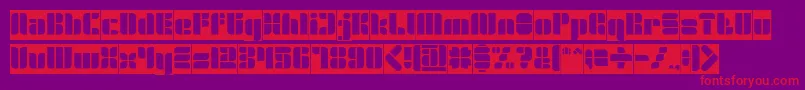Czcionka GOLDEN BAR Inverse – czerwone czcionki na fioletowym tle