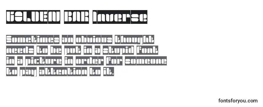 Review of the GOLDEN BAR Inverse Font