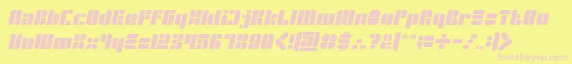 GOLDEN BAR Italic Font – Pink Fonts on Yellow Background